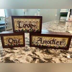 Love One Another decorative blocks